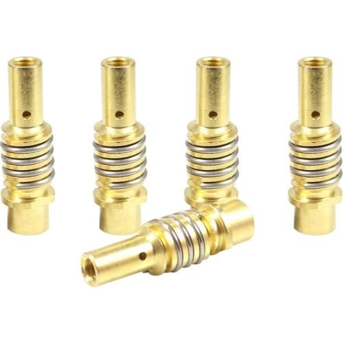 Brass Welding Nozzle Contact Tips Gas Diffuser Connector Holder Set for Carbon Dioxide Gas Shielded Welding Torch 15AK