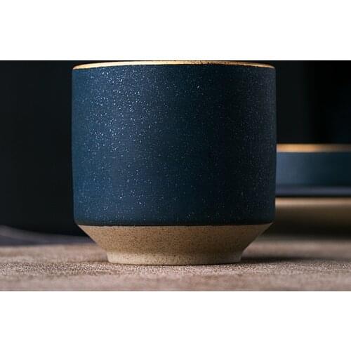 European Style Marble Ceramic Drinkware Green Color Cup Gold Side Wine Tea Cup 250ml