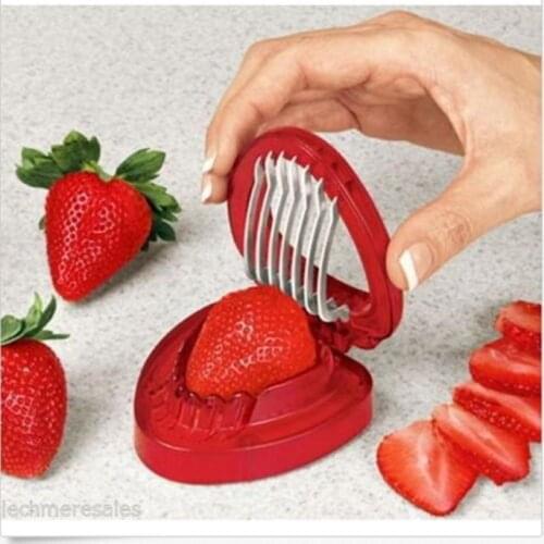 1PC Onion Strawberry Slicer Cutting Aid Guide Holder Slicing Cutter Gadget