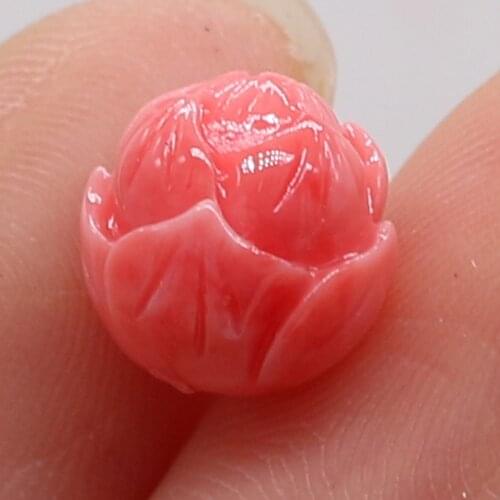 Natural Coral Flower Shape Beads with Holes for Jewelry Charms Pendant Making DIY Necklace Bracelet Accessories Wholesale