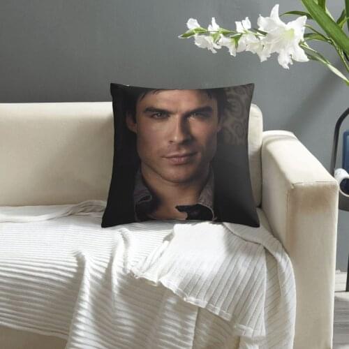 Damon Salvatore pillowcase printed cushion cover sofa waist pillow pillow cover