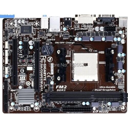 Original motherboard for Gigabyte GA-F2A85XM-DS2 F2A85XM-DS2 DDR3 Socket FM2 Gigabit Ethernet free shipping