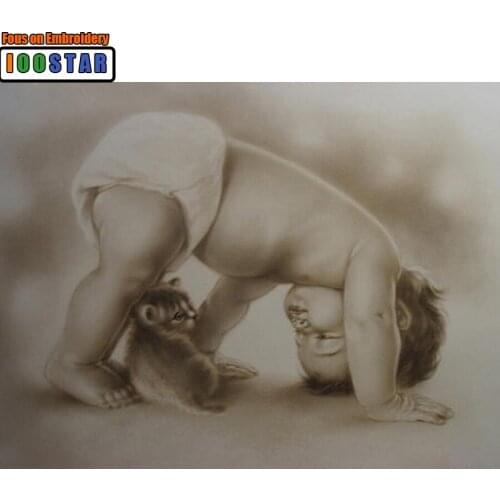 Full Square/Round 5D DIY Diamond Painting baby,cat,angels,Wall Picture Diamond Embroidery, Cross Stitch, Mosaic, home decor