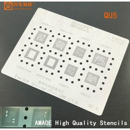 Reball Tin Net Template For Qualcomm CPU RAM SDM845 SM8150 SDM670 MSM8917 SDM845 SM8150 SDM710 SM6150 BGA Reballing Stencil