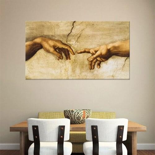 Modern Frameless Canvas Wall Art Decorative Painting Core Western Classical Paintings Genesis Art Mural