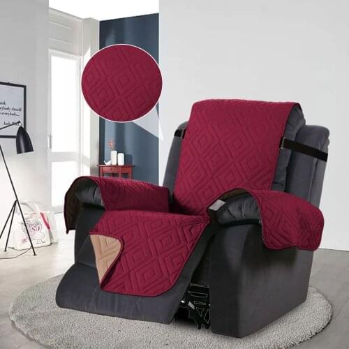 Quilted Anti-wear Sofa Covers Furniture Protector 1 Seater for Dogs Pets Kids Anti-Slip Couch Recliner Slipcovers Armchair