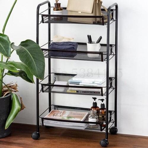 Kitchen Trolley, Shelf, Floor, Bedroom, Multi-storey Movable Snack Rack, Pulley Shelf, Beauty Salon Trolley