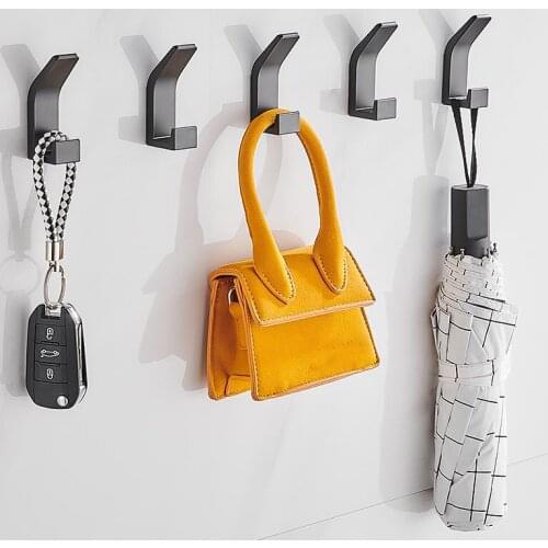 Bathroom Towel Rack Aluminum Robe Coat Hook Row Hooks Keys Bags Holder Sundries Hanger Bathroom Accessories