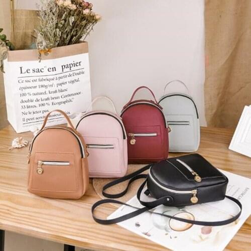 Mini Backpack Women PU Leather Shoulder Bag For Teenage Girls Kids Fashion New Small Bagpack Female Ladies School Backpack