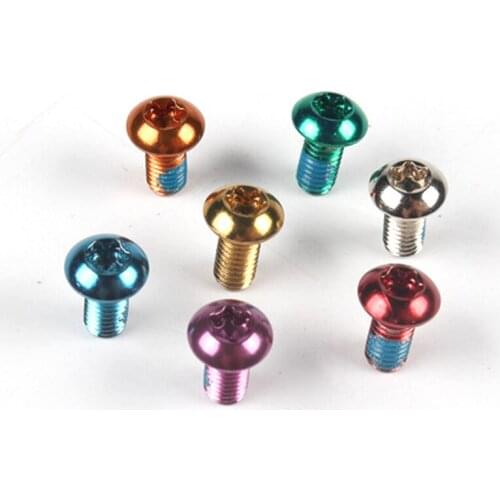 12Pcs/Bag T25 Fixed Screws Colorful Disc Screws Multcolor Disc Brake Rotors Bolts Bicycle Brake Disc Screws Alloy Steel Bolt