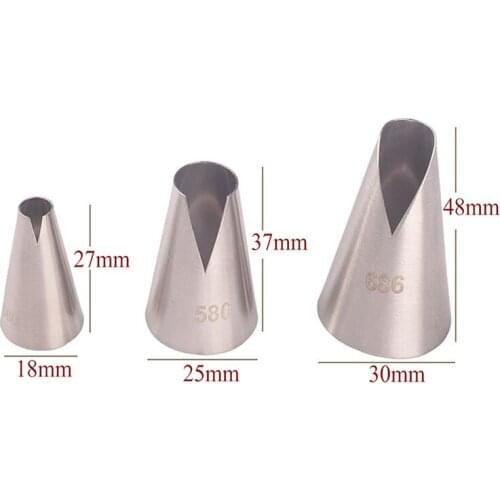3 PCS/Set Stainless steel Nozzle Kitchen Accessories Icing Piping Cream Pastry Set DIY Cake Decorating Tips Sets