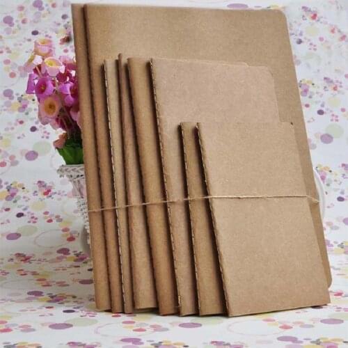 5pcs B5 Kraft Paper Lined Blank Paper Journal Retro Simplicity Diary Sketchbook For School Supplies Stationery Store Writing Pad