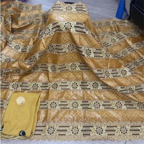 African Bazin Riche Fabric With Brode 2021 Latest Fashion Cotton Dry Embroidery Basin lace Fabric Guinea Brocade Fabrics 7yards