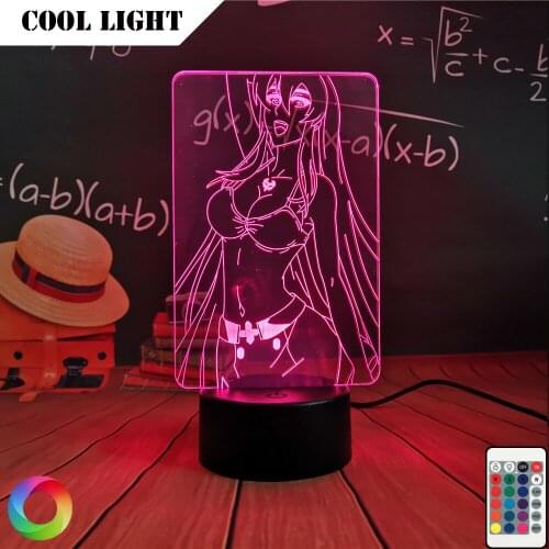 Akame Ga Kill Esdeath 3d Lamp Anime for Room Decor Nightlight Kid Child Birthday Gift Led Night Light Akame Ga Kill Esdese Light
