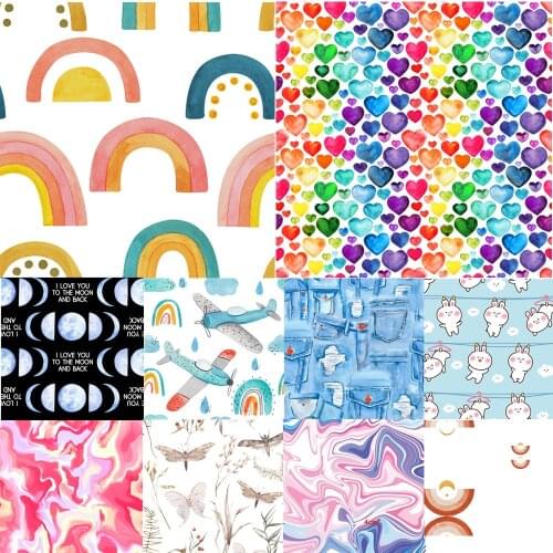 Asenappy New Fabric for Cloth Diaper DIY Fabric Digital Print PUL Fabric for Cloth Diaper Material Breathable TPU Fabric DIY Bab