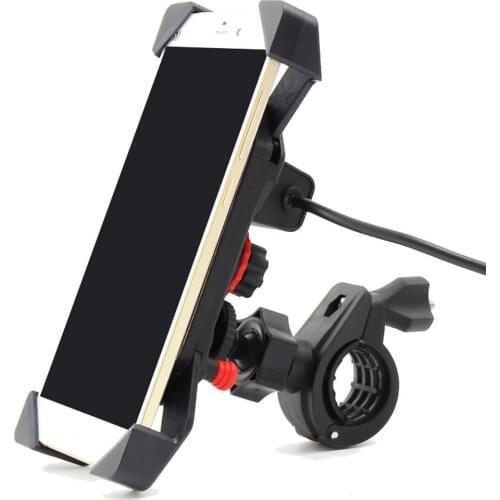 Car Phone Holder Universal Waterproof Motorcycle Mobile Phone USB Charger Holder Bracket Stand Car interior Accessories