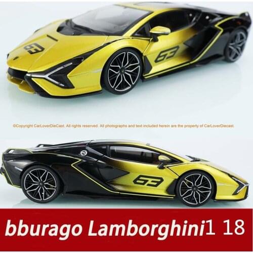 Bburago 1:18 Lamborghini-Sián FKP 37 Sports Car Static Die Cast Vehicles Collectible Model Car Toys