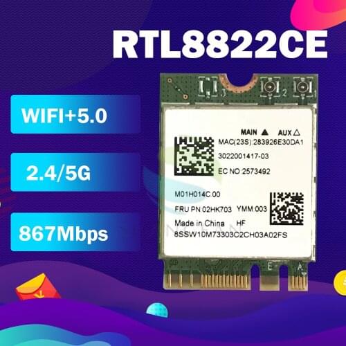 For E460 E465 E470 E475 E560 E570 Wifi Wireless Card AC RTL8822CE Bluetooth5.0-compatible Network Card FRU 02HK703