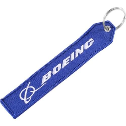 Boeing Keychain key ring for Aviation gifts Embroidery customize key chain ring lugguage Tags llaveros fashion Sleutelhanger