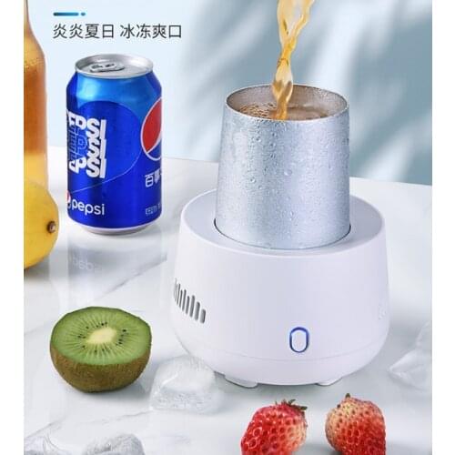 USB mini fast ice drink portable cold drink desktop top speed ice maker office refrigerator J03