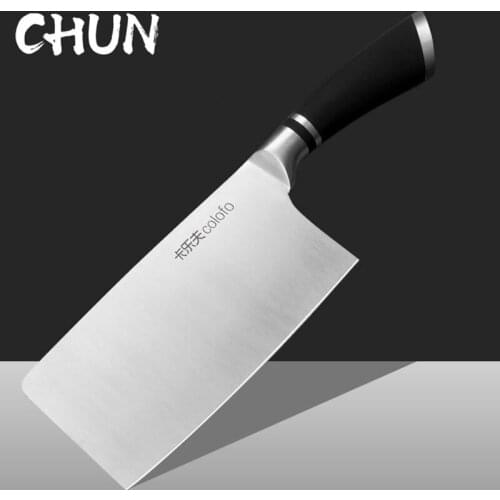 CHUN 7" Stainless Steel Slicing Knife Bend Handle Full Tang Cleaver Sharp Chef Knives Meat Fish Cooking Kitchen Accessories Tool