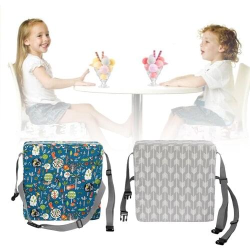 Kids High Chair Portable Booster Seat Cushion Dining Chair Heightening Seat Cushion Student Adjustable Belt Raised Dining Chair