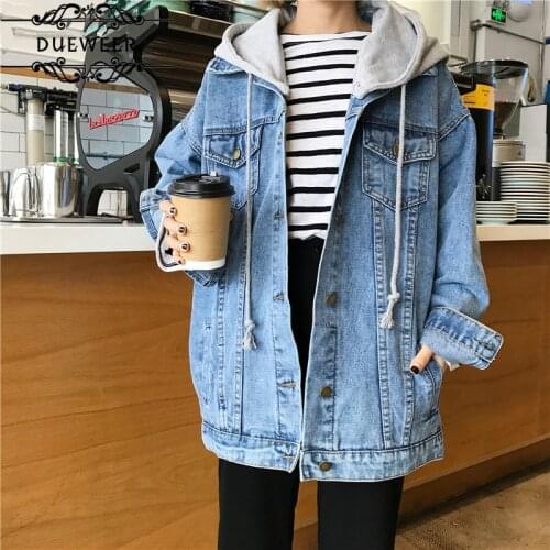 Jackets Coats Womens Hooded Autumn Single Breasted Simple All-match Harajuku Korean Style Trend Ulzzang Loose