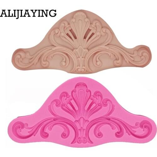 M1224 European relief Shape, vine lace 3D Silicone Fondant Cake Mold. For Cake Decorating, Chocolate cake decorating tools