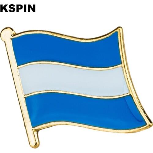 Blue White Blue Metal Badge Lapel Pins Brooch Jewelry Rozet in Badges Pin