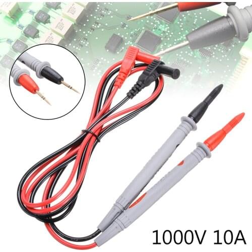 1 Pair Multi Meter Test Pen Cable Universal 110cm Digital Multimeter Lead Probe Wire Pen Red Positive Black Negative