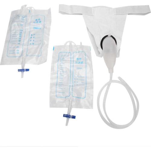 Washable Male Urine Collection Bag Reusable Silicone Urinal for Men Elderly Bedridden Patients for Elderly Disabled Health Care