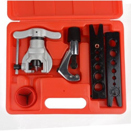 CT-808 Eccentric Tube Flaring Tool Kit Metric and Inch Tube Expander Kit Air Conditioner Copper Pipe Reamer 6-19mm 1/4-3/4"