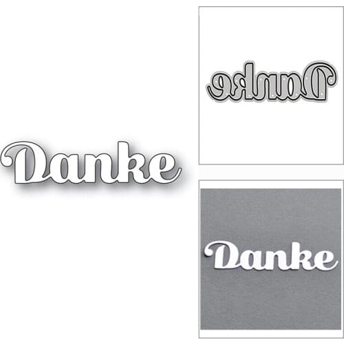New Danke Word Bold Script 2020 Metal Cutting Dies for DIY Scrapbooking and Card Making Decorative Embossing Craft No Stamps