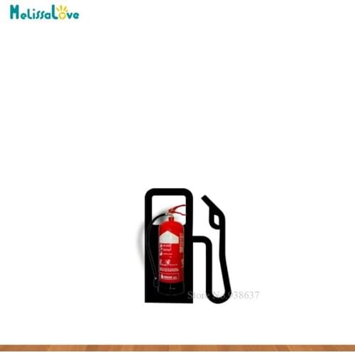 Benzinepomp air pump brandblusser Sticker Fire Safety Fire extinguisher Waterproof Removable Vinyl wall sticker Wallpaper BA325
