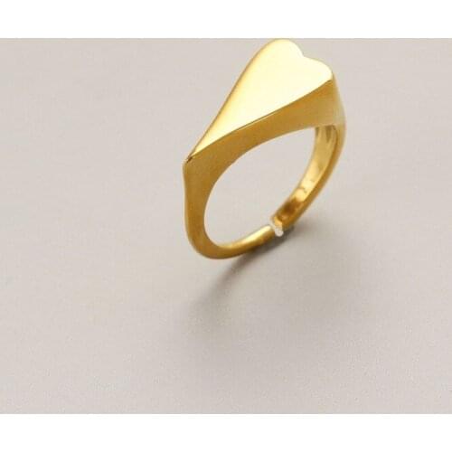Wholesale simple European and American metal wind love opening ring metal opening index finger ring female