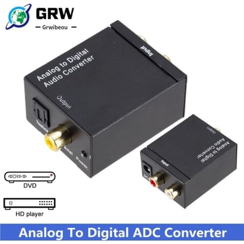 Latest Analog To Digital ADC Converter Optical Coax RCA Toslink Audio Sound Adapter SPDIF Adaptor For Apple TV For Xbox 360 DVD