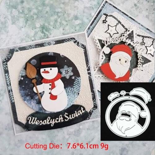 Die Cutting Metal Frame Tool Clipbook DIY Paper Craft Hand-made Greeting Card Santa Claus 2020 New
