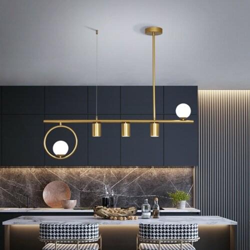 LED Chandelier Lighting Simple Dining Room Bedroom Kitchen Restaurant Bar Hanging Lamp Nordic Creative Gold/Black Home Fixtures
