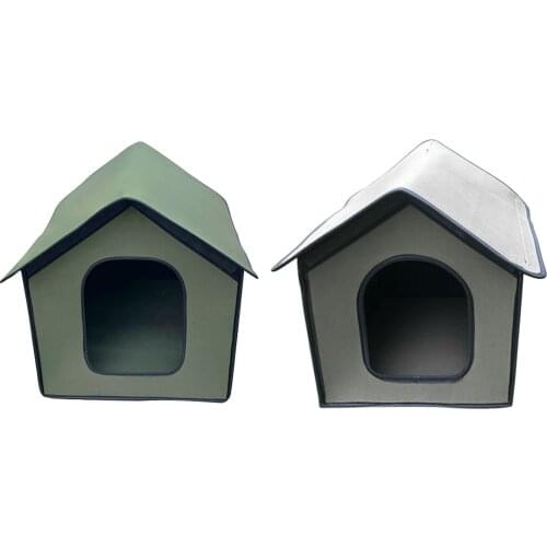 Pet Outdoor House Dog Kennel Bed Waterproof Weatherproof Cat House Soft Fleece Nest Foldable Warm Pet Shelter For Pets Supplies