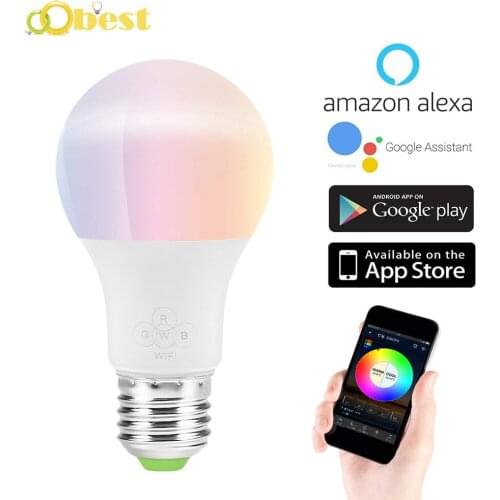 Led Bulb Smart WiFi Light Bulb 4.5W/ 6.5W RGB Magic Light Bulb Lamp Wake-Up Lights Compatible with Alexa and Google Assistant