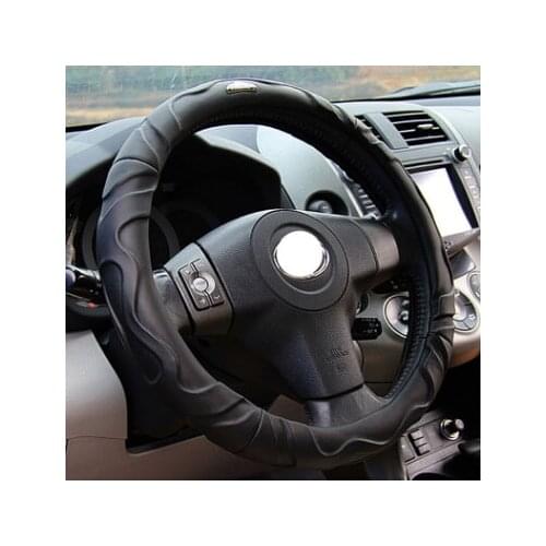 Universal car Steering wheel cover leather with 38cm imitation suede sheepingkin for car steering-wheel steering wheel
