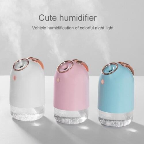 Air Humidifier Mini Mute USB Rechargeable Portable Car Air Purifier Aroma Essential Oil Diffuser 7-Color Night Light Home Car
