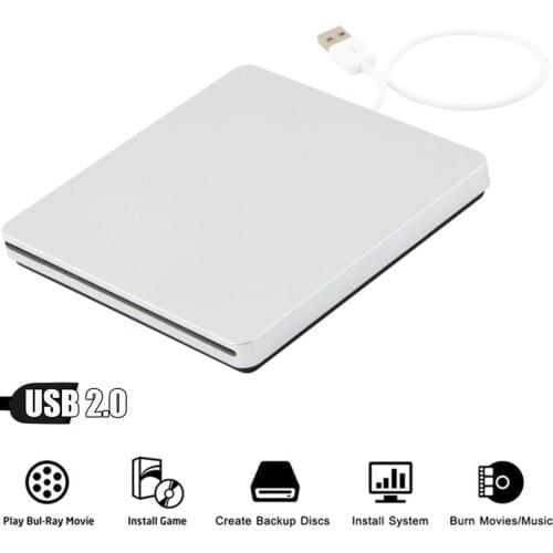 External Slot in DVD Burner USB 2.0 DVD-RW Driver DVD Optical Drive Burner Drive Superdrive For Apple MacBook Air Playing Music