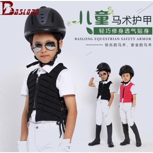 Children riding equestrian armor vest protection safety ventilation