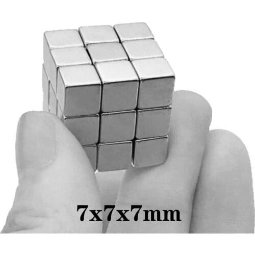 10~150pcs 7x7x7 mm Small Block Magnets 7*7*7 Super Neodymium sheet Magnet 7x7x7mm Stong NdFeB Permanent Magnetic 7*7*7mm N35