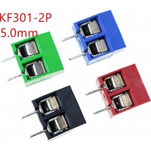10 PCS KF301-5.0-2P Pitch 5.0mm KF301-2P Straight Pin PCB 2 Pin 3 Pin Screw Terminal Block Connector