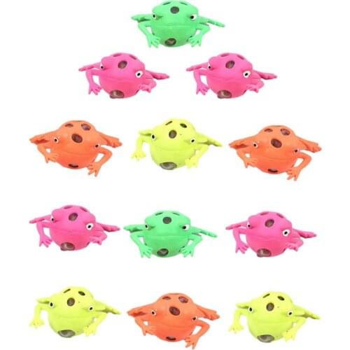 12pcs Stresses Reliever Squeeze Toys Mesh Stress Ball With LED Lights Squishy Antistress Balls Random Sensory Squeeze Ball Toys