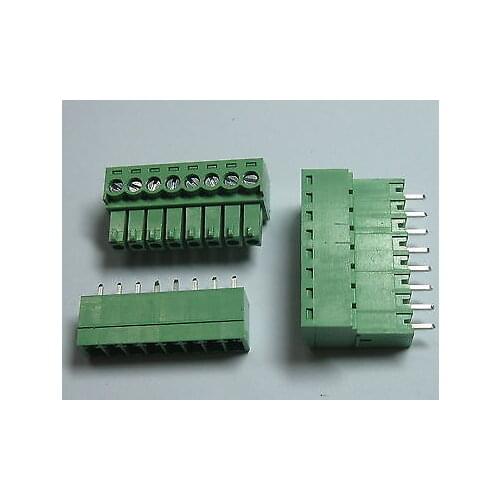 150 pcs Screw Terminal Block Connector 3.81mm 8 pin/way Green Pluggable Type