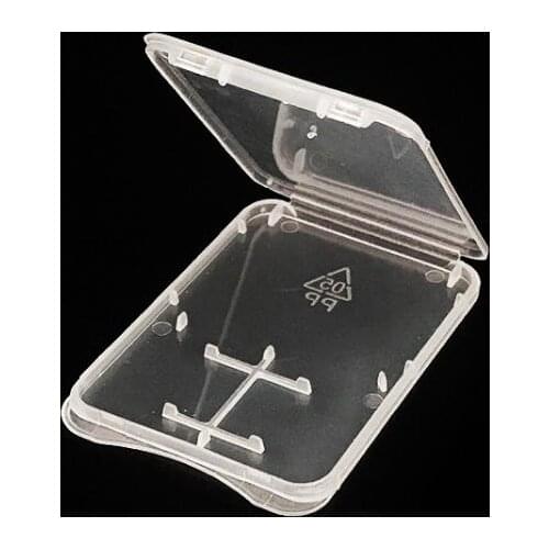 2000pcs/lot Transparent Clear Standard SD SDHC Memory Card Case Holder Box Storage Carry Storage Box for SD TF Card SN2400