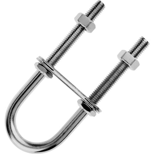 2x Marine Grade 304 Stainless Steel U Bolt Hatch M8 8mm Dia Fits Boat Marine